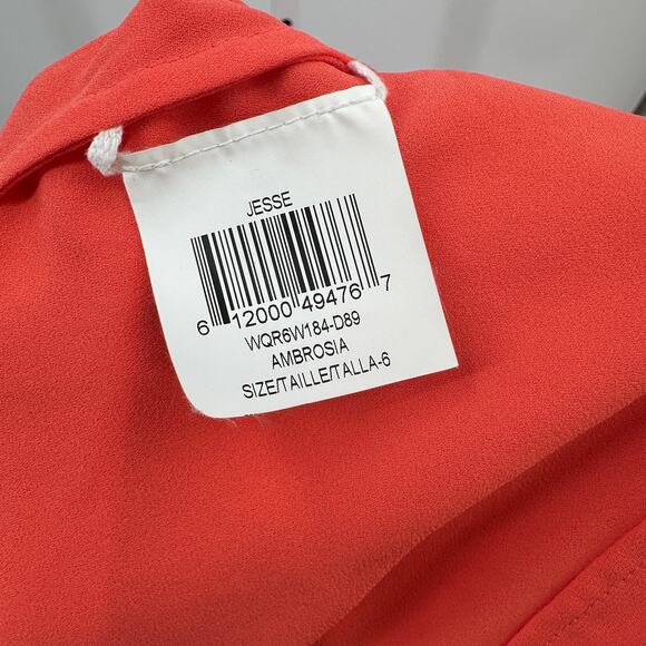 BCBGMAZRIA Maxi Dress WMNS 6 Jesse Ambrosia Red Orange Strapless High Low Gown - Picture 12 of 14